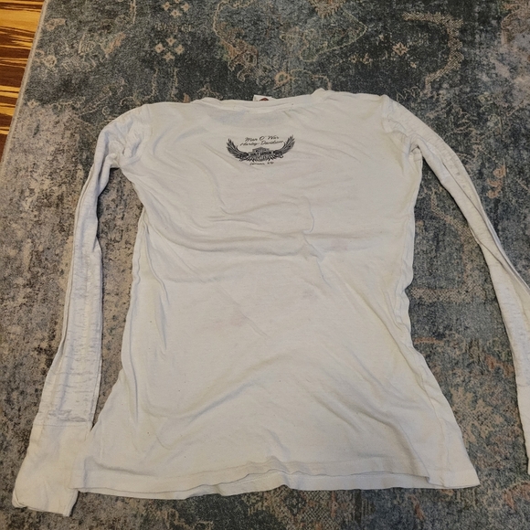 Harley-Davidson White Tee with Black Graphic Size M - Picture 2 of 6